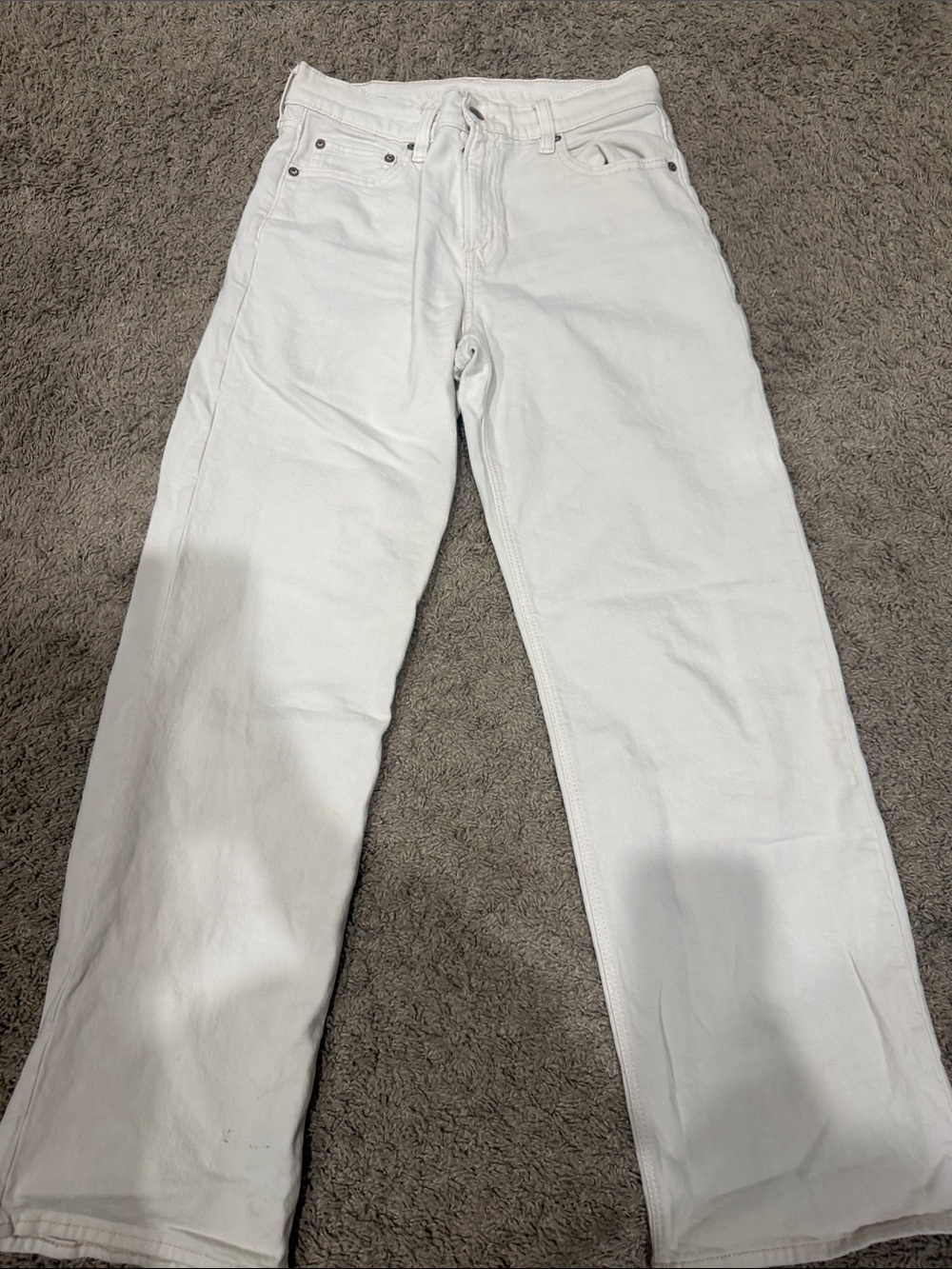 American Eagle Outfitters White Women's Straight Jeans
